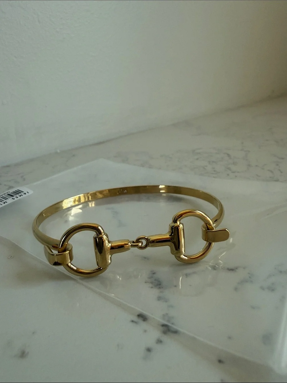James Michelle HORSE BIT BRACELET in Gold NWT